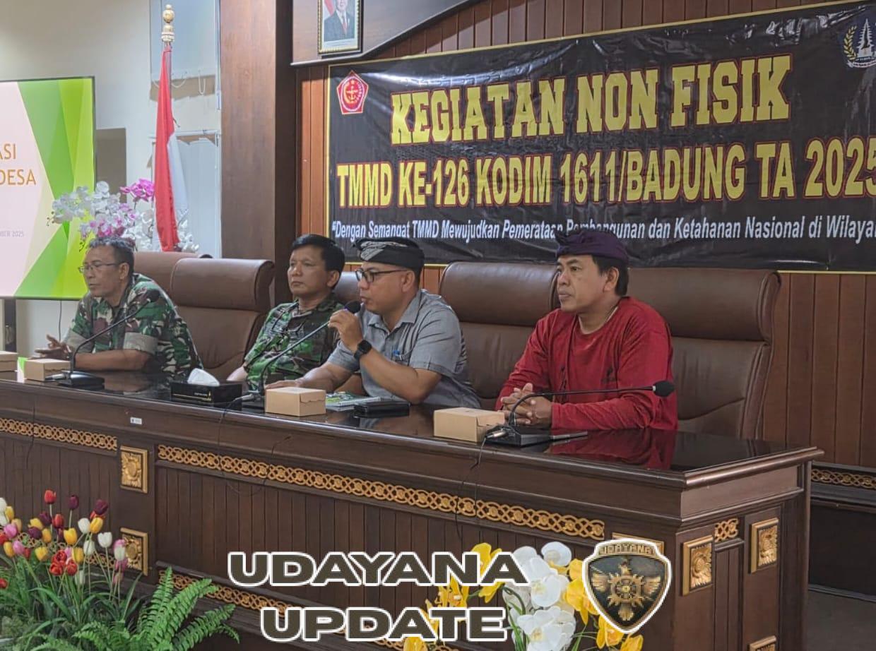 Penyuluhan di Kegiatan Non Fisik TMMD Ke-126 Kodim 1611/Badung Guna Kesiapsiagaan Masyarakat