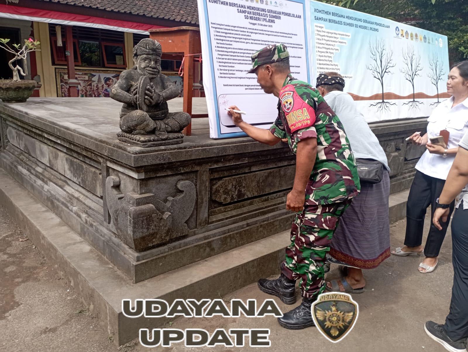 Babinsa Pejeng Hadiri Pembinaan Lomba Posyandu dan Pengelolaan Sampah Berbasis Sumber