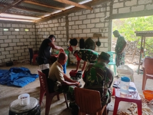 Koramil 1627-03/Batutua Dukung Ketahanan Pangan Lewat Produksi Pakan Ternak Lokal