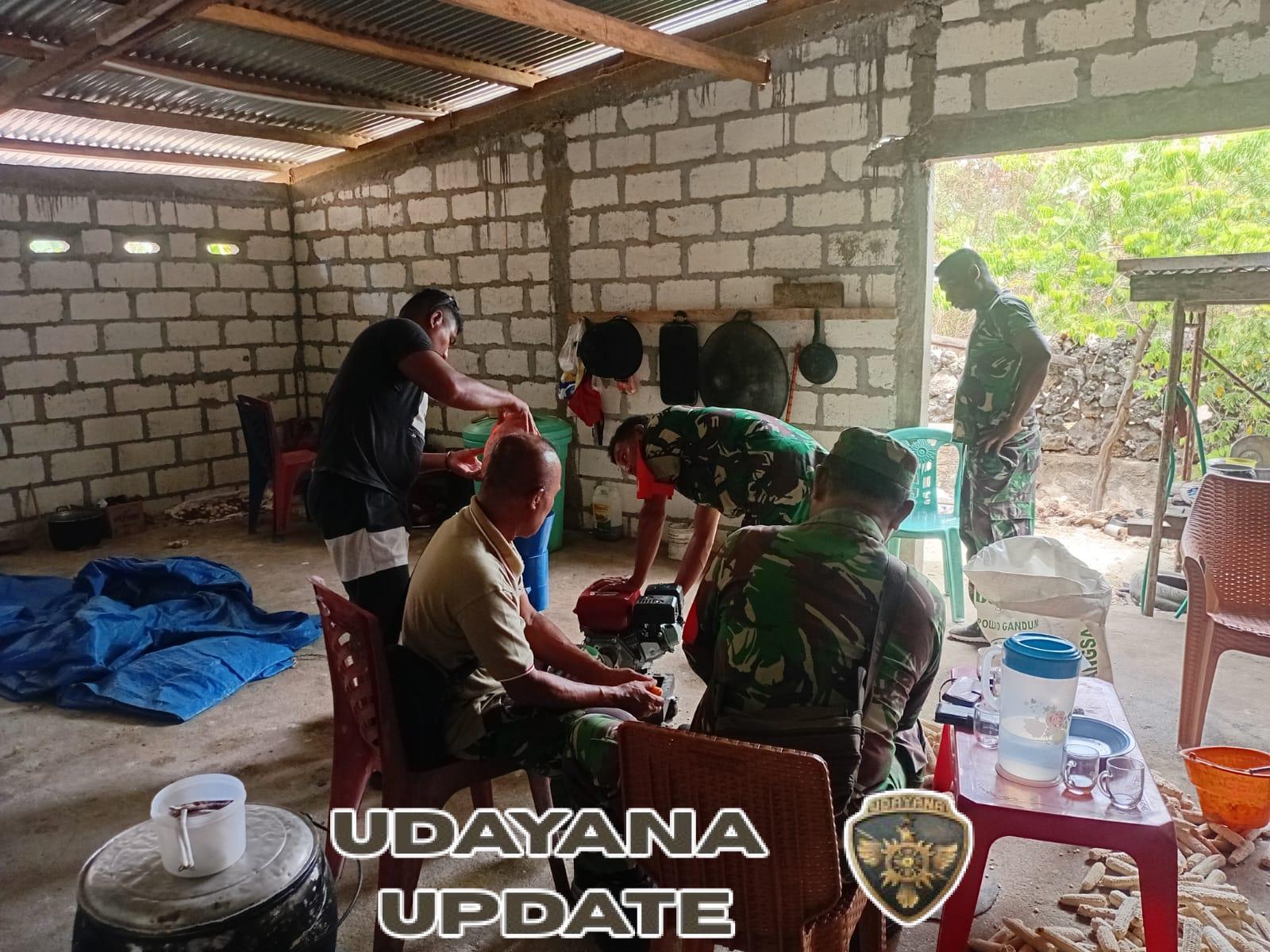 Koramil 1627-03/Batutua Dukung Ketahanan Pangan Lewat Produksi Pakan Ternak Lokal