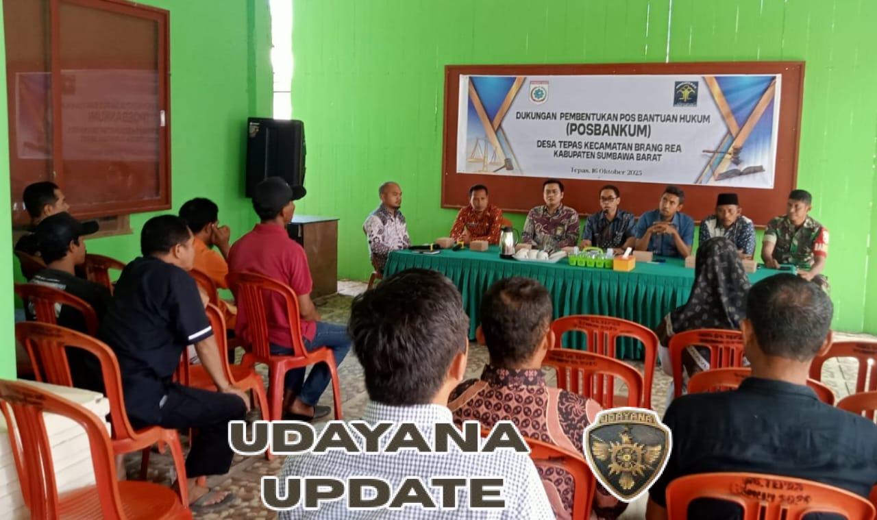 Babinsa Desa Tepas Hadiri Penyuluhan Pembentukan Pos Bantuan Hukum (Posbakum)