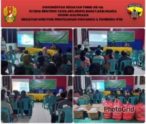 Hari ke-10 TMMD ke-126 Kodim 1625/Ngada, Warga Dusun Lindi Dapat Penyuluhan Posyandu dan Posbindu PTM