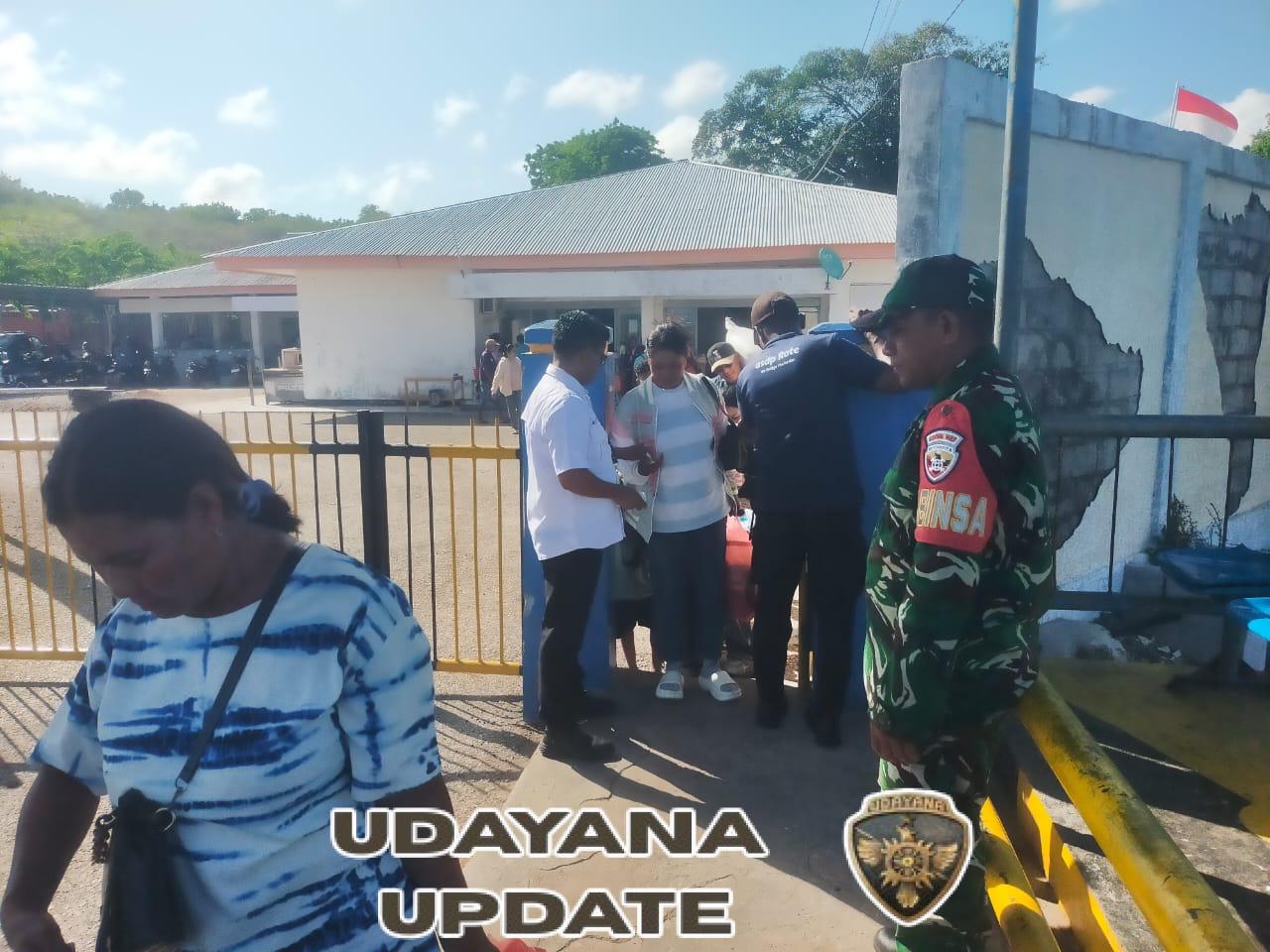 Babinsa Koramil Pantai Baru Amankan Keberangkatan Kapal Fery Garda Maritim 3 di Pelabuhan Ofalangga