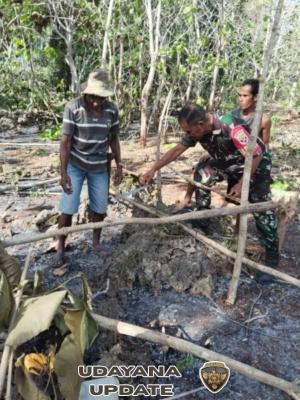 Babinsa Batutua Sertu Jose Timo Turut Siapkan Lokasi Ground Breaking KDKMP di Rote Ndao