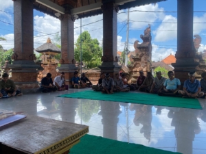 Babinsa Koramil Banjarangkan Hadiri Sosialisasi Rehabilitasi Jaringan Irigasi Di Subak Timuhun