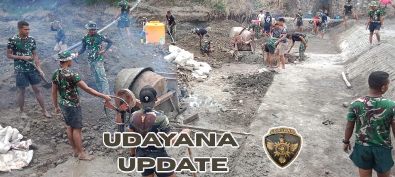 Rehab Bendungan Panondiwal Desa Benteng Tawa Masuk Tahap Pengecoran, Progres 45%