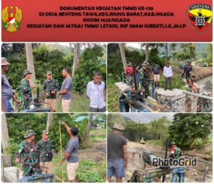 Hari ke-11 TMMD ke-126, Dansatgas Letkol Inf Imam Subekti Turun Langsung Awasi Pengerjaan Bendungan Panondiwal