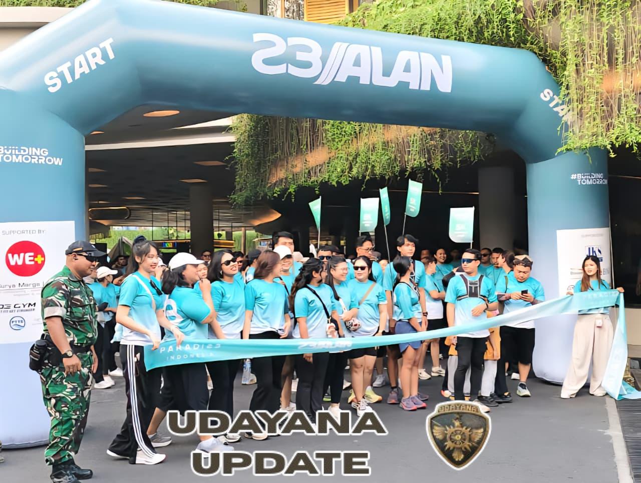 Babinsa Kuta Atensi Kegiatan Jalan Santai 5K dalam Rangka Anniversary of Paradis Indonesia ke-23