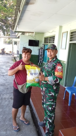 Koramil Alas Dukung Stabilitas Harga Pangan, Gelar GPM dengan Alokasi 2 Ton Beras