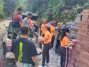 TMMD Ke-126 Kodim 1611/Badung dalam membangun Infrastruktur Desa Bongkasa Pertiwi Terus Berlangsung