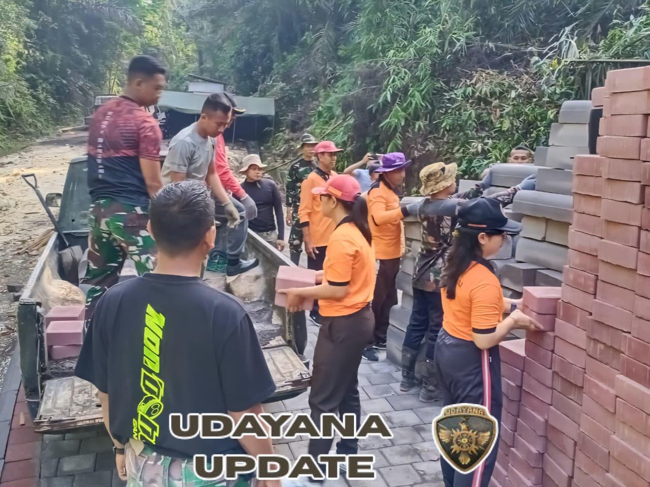 TMMD Ke-126 Kodim 1611/Badung dalam membangun Infrastruktur Desa Bongkasa Pertiwi Terus Berlangsung