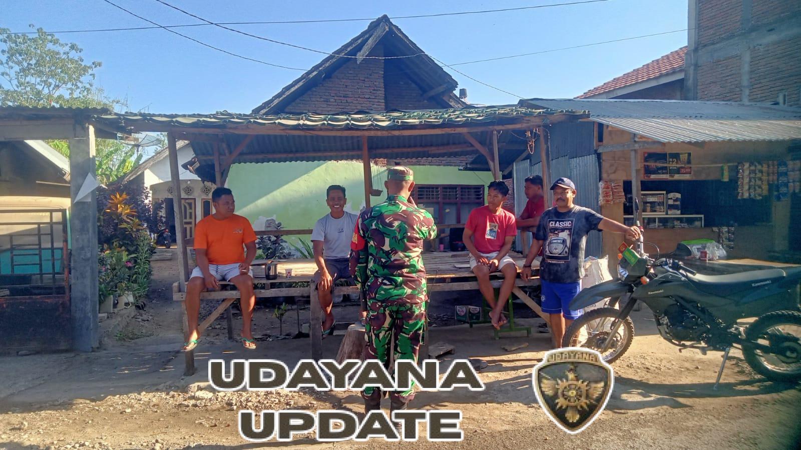 Babinsa Kandai Satu Ajak Warga Sambitangga Jaga Kamtibmas dan Isi Waktu dengan Kegiatan Positif