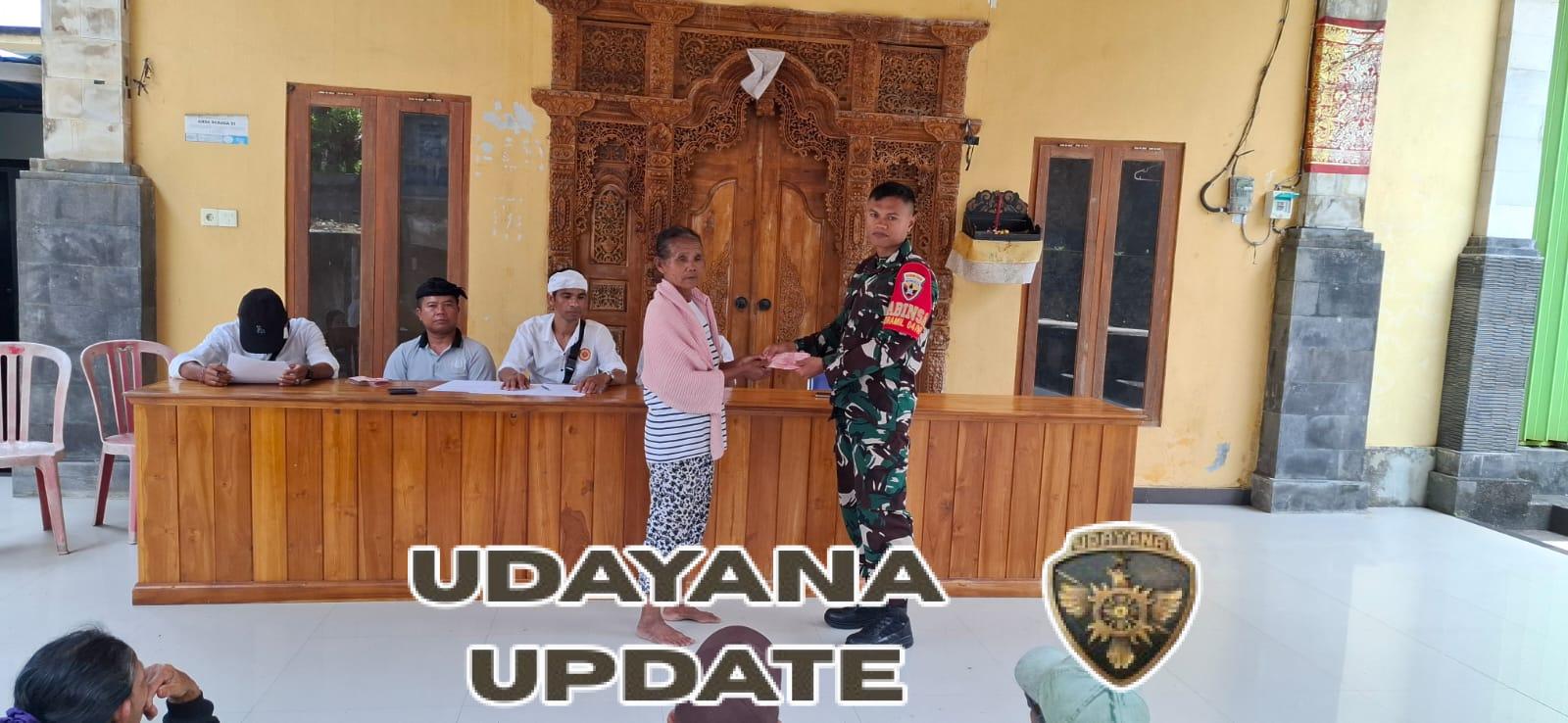 Babinsa Koramil Nusa Penida Monitoring Penyaluran BLT DD Di Desa Batukandik