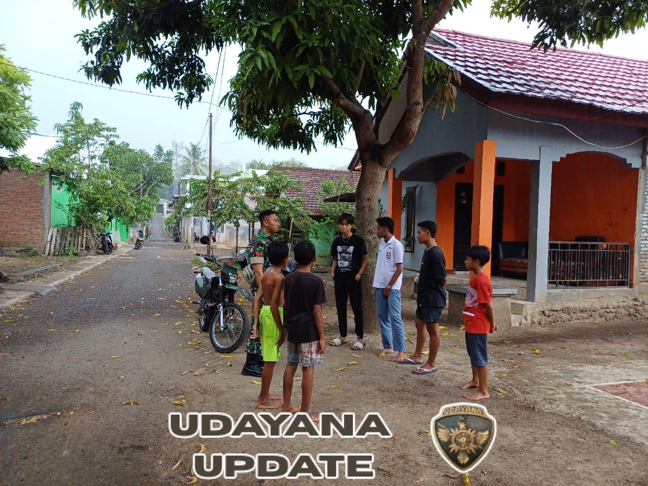 Babinsa Kelurahan Potu Ajak Anak Warga Binaan Rajin Sekolah dan Jaga Ketertiban