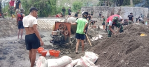 Fondasi Sayap Bendungan Panondiwal Capai 55%, Wujud Nyata TMMD Kodim 1625/Ngada