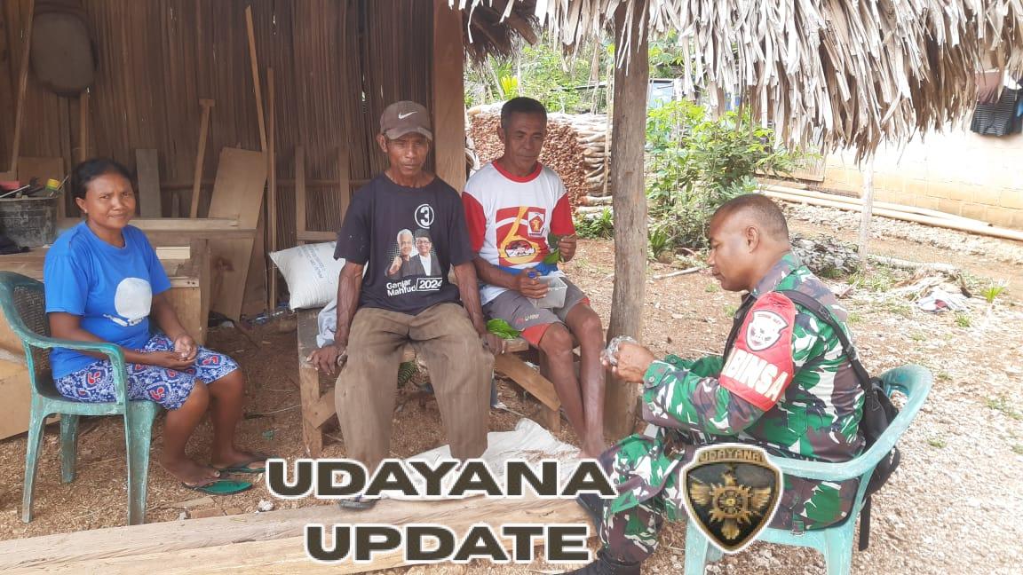 Babinsa Serka Gasper Eduard Kilimandu Jalin Silaturahmi Lewat Komsos di Desa Matasio