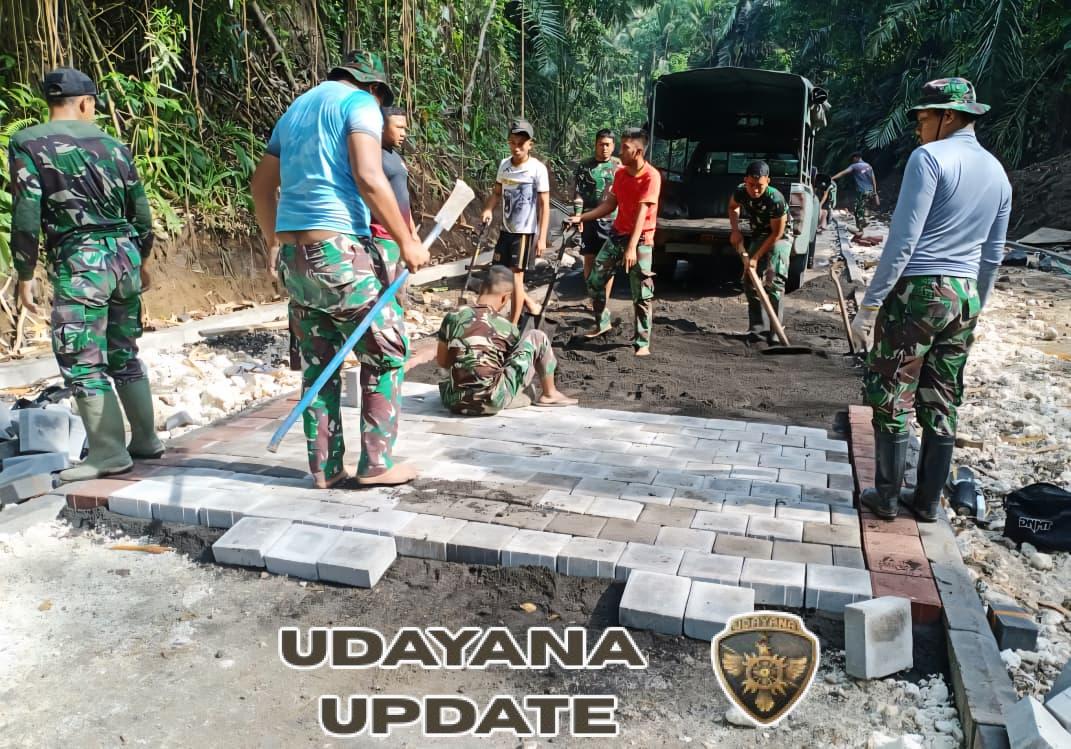 Separuh Perjalanan TMMD Ke-126 Kodim 1611/Badung dalam Pengerjaan Infrastruktur Jalan