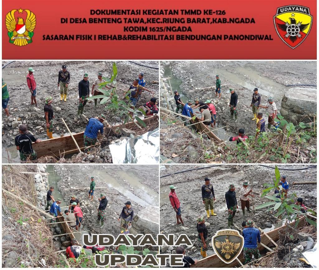 Hari ke-15 TMMD ke-126, Pekerjaan Bendungan Panondiwal Capai 60 Persen