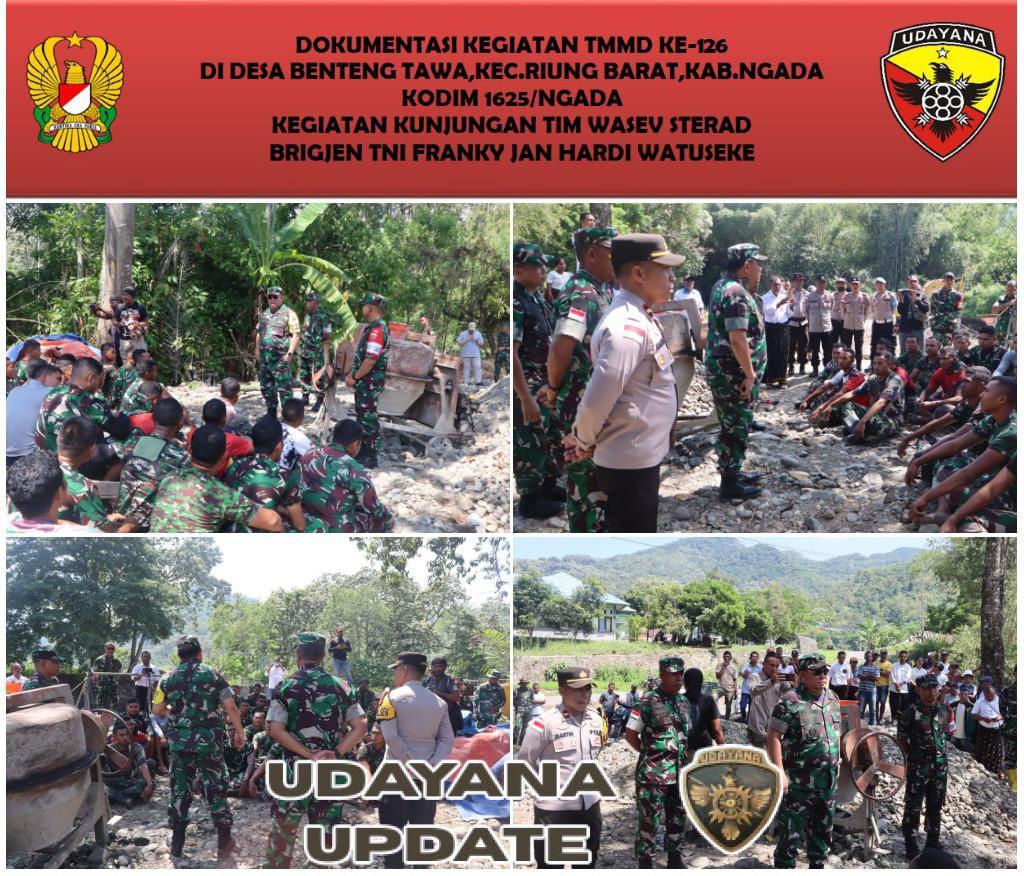 Brigjen TNI Franky Jan Hardi Watuseke Tinjau dan Beri Arahan kepada Personel TMMD ke-126 Kodim 1625/Ngada