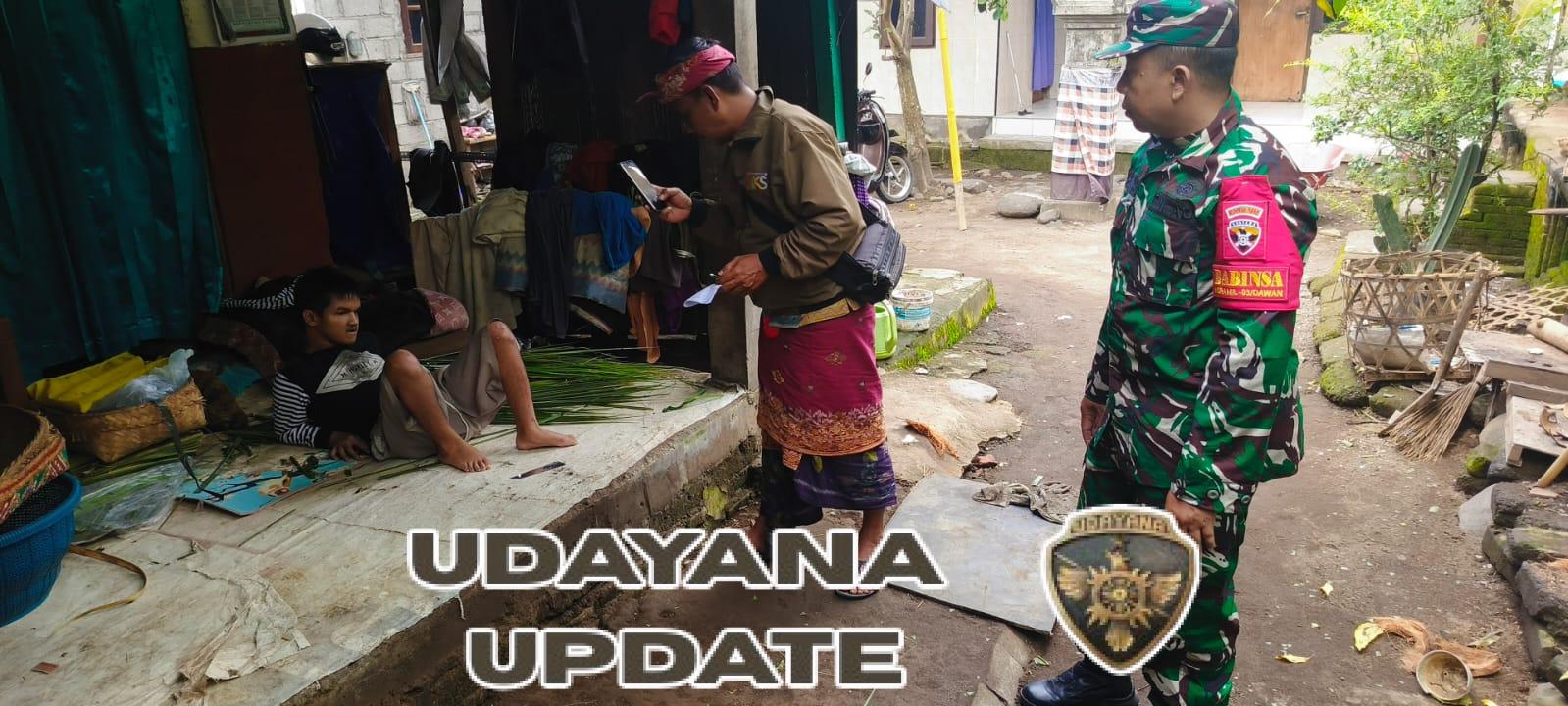 Babinsa Paksebali Bersama Kadus Dampingi Dinsos Data Warga Disabilitas