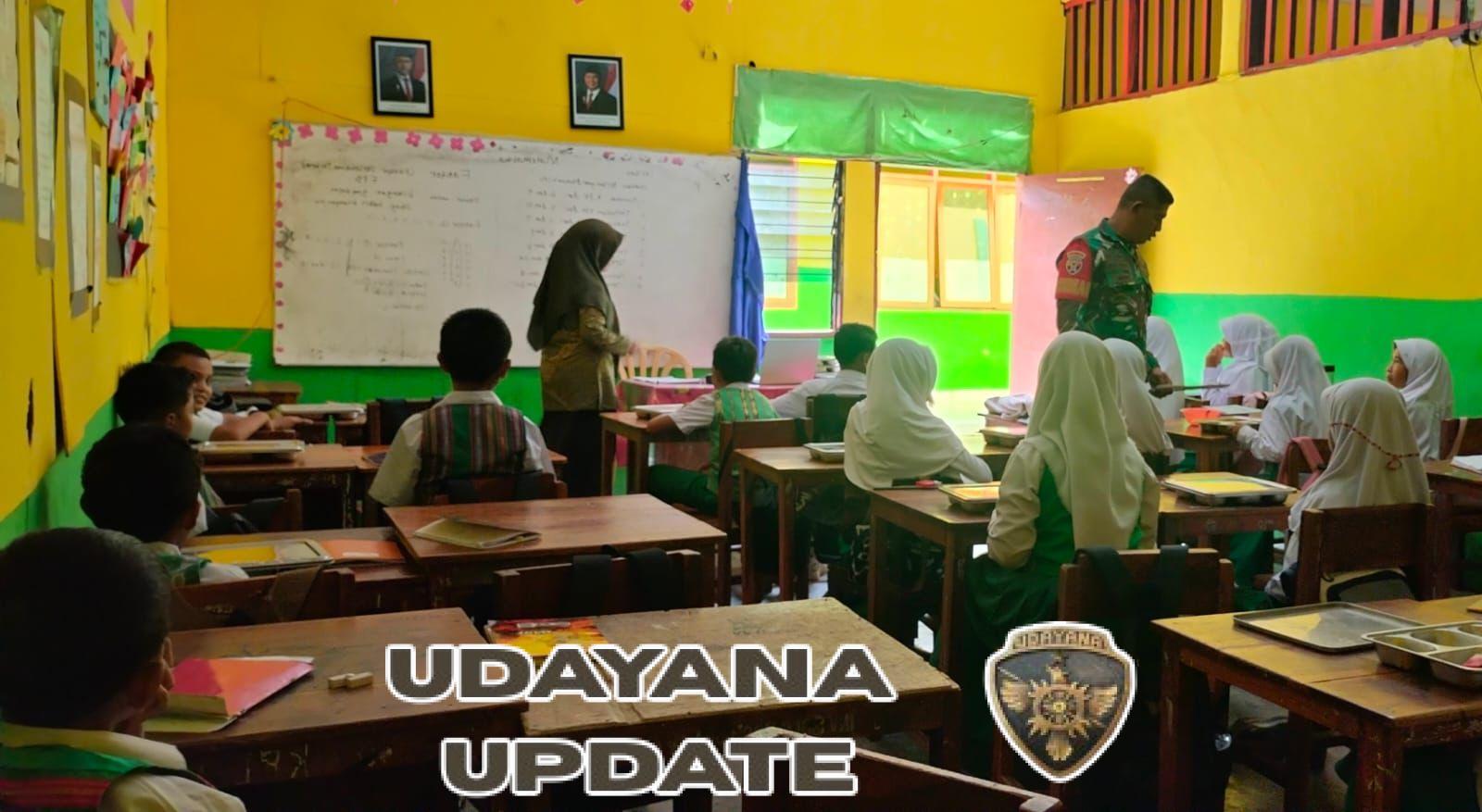 Babinsa Kelurahan Wetabua Pastikan Program Makan Bergizi Berjalan Lancar