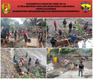 Hari Ke-16 TMMD Ke-126, Satgas Kodim 1625/Ngada Fokus Kerjakan Fondasi Sayap Bendungan Panondiwal