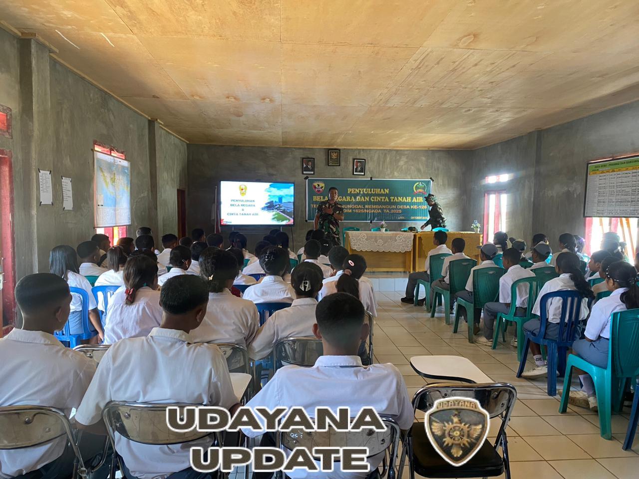 Melalui TMMD ke-126, Kodim 1625/Ngada Wujudkan Pembinaan Karakter Pelajar Lewat Penyuluhan Bela Negara