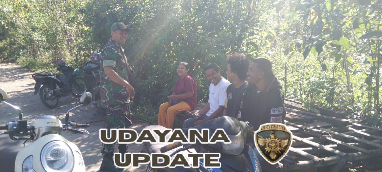 Babinsa Kodim 1602/Ende Berikan Rasa Aman dan Dorong Masyarakat Desa Liabake Menjaga Kebersihan Lingkungan