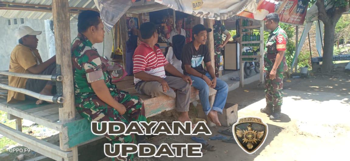 Babinsa Poto Tano Laksanakan Komsos dan Monitoring Wilayah, Jaga Kondusivitas Desa Binaan