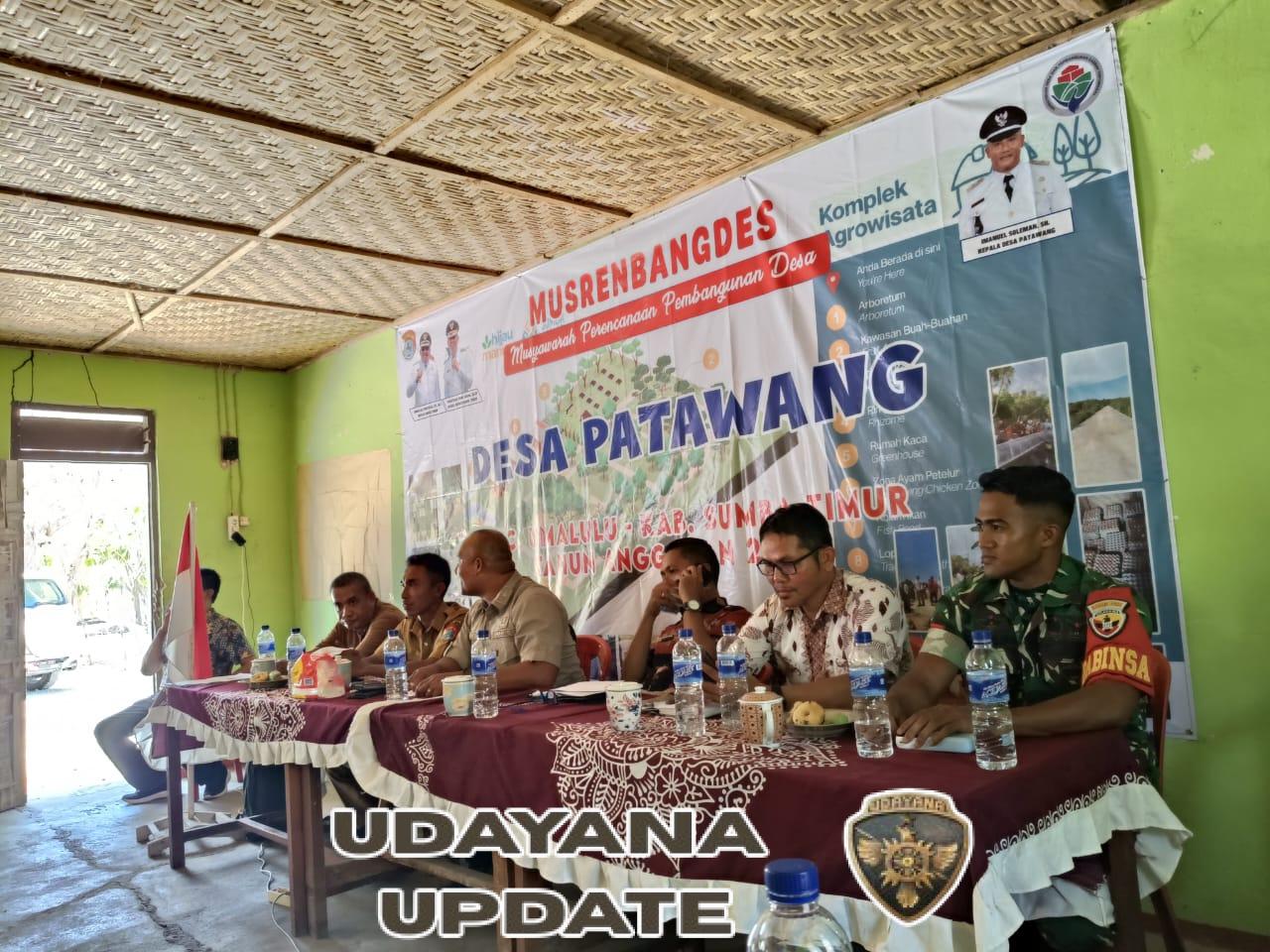 Babinsa Rindi Umalulu Hadiri Musrembangdes Desa Patawang Tahun 2025