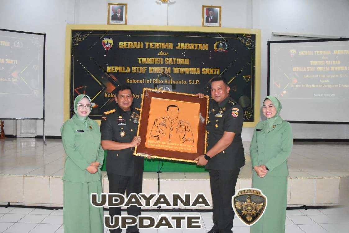 Danrem 161/WS Pimpin Sertijab Kasrem 161/WS.