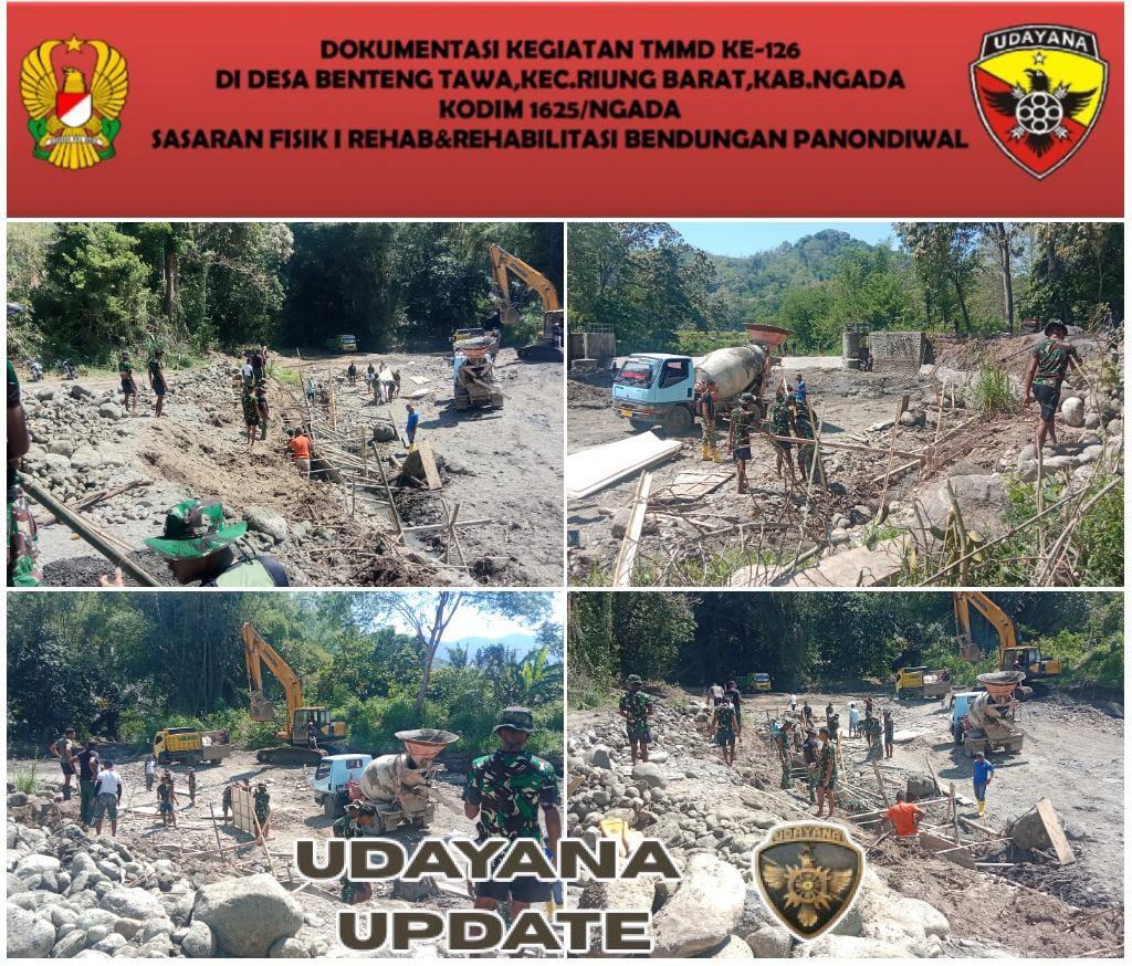 Hari ke-17 TMMD, Progres Rehabilitasi Bendungan Panondiwal Capai 73 Persen