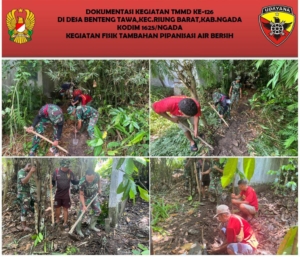 Hari ke-17 TMMD ke-126, Satgas Kodim 1625/Ngada Lanjutkan Pengerjaan Pipanisasi Air Bersih di Benteng Tawa