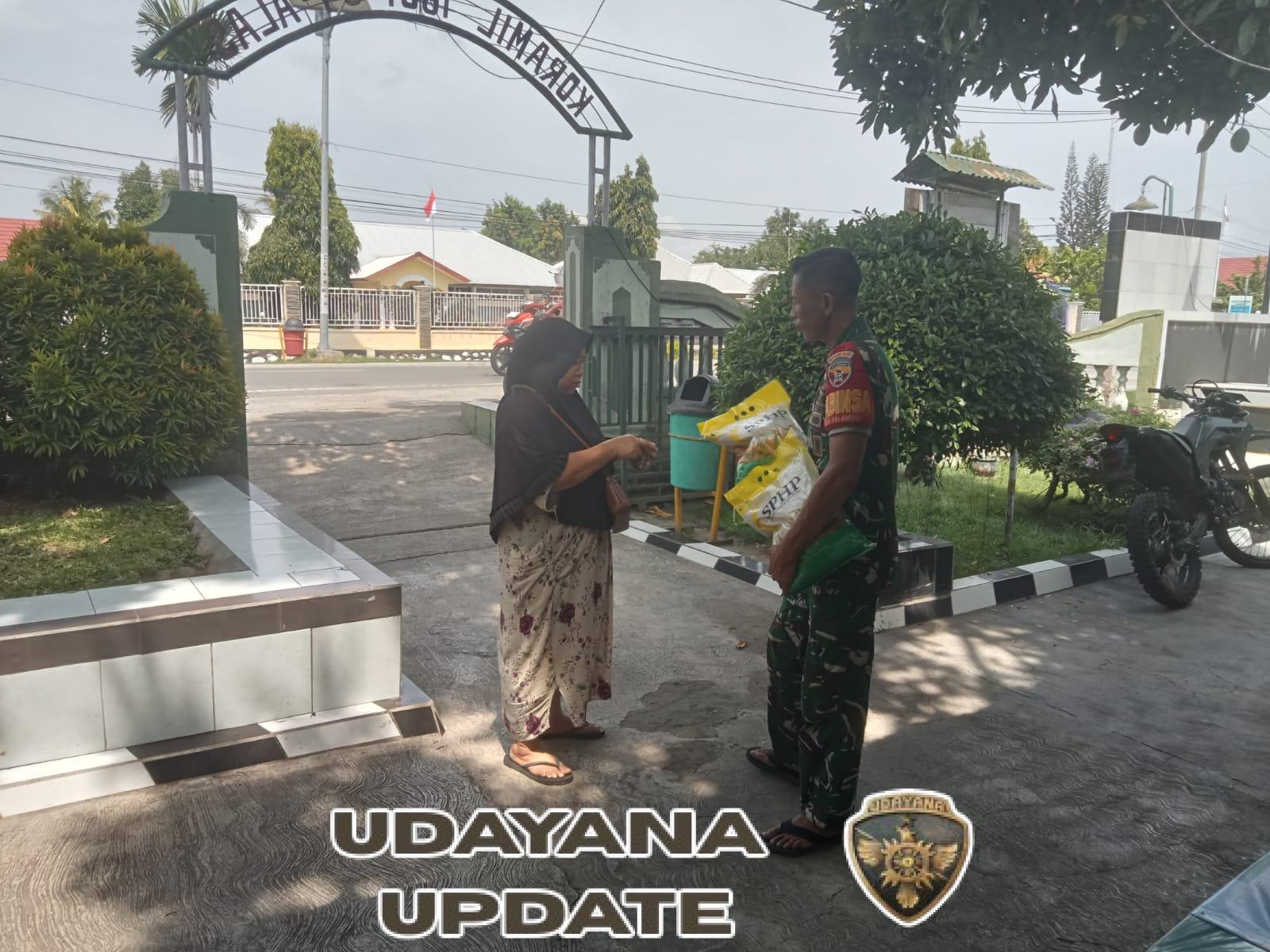 Koramil 1607-04/Alas Gelar Gerakan Pangan Murah, Salurkan 2 Ton Beras SPHP untuk Warga