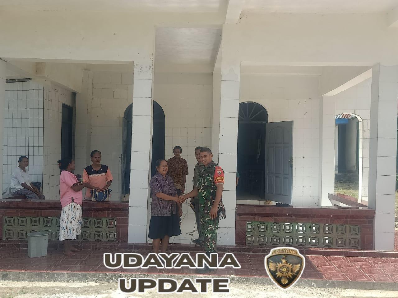 Kasih Agape dalam Kedamaian, Babinsa Kawal Ibadah Minggu di Gereja Shalom Mok Dale