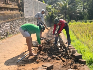 Satgas TMMD Ke-126 Kodim 1611/Badung bersama Masyarakat Bahu Membahu Kebut Target Sasaran Pokok