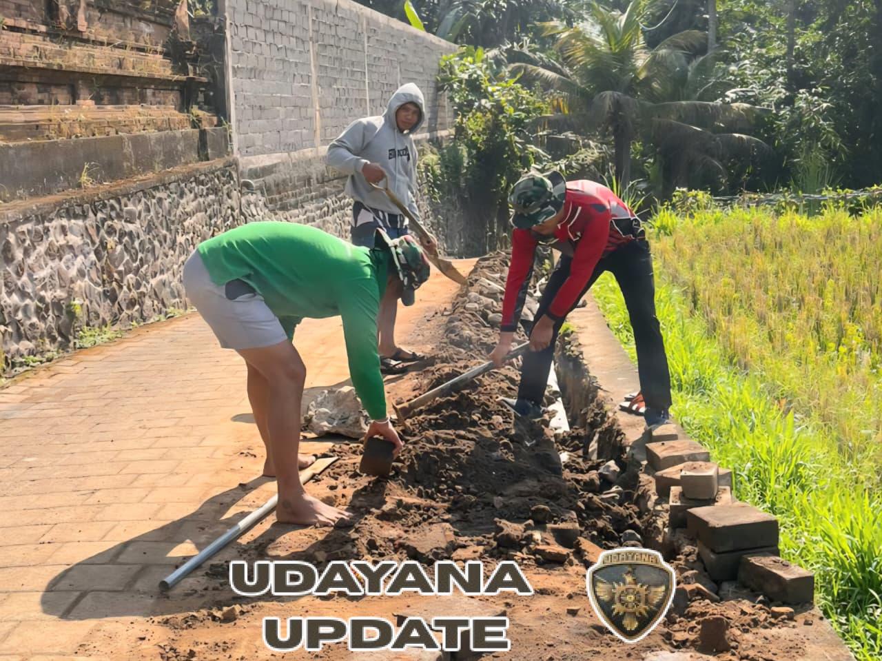 Satgas TMMD Ke-126 Kodim 1611/Badung bersama Masyarakat Bahu Membahu Kebut Target Sasaran Pokok