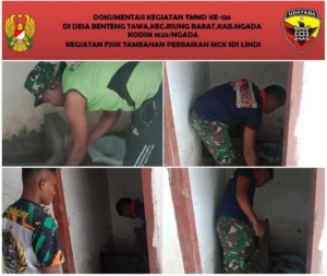 Progres Rehabilitasi MCK SDI Lindi Capai 83% pada Hari ke-19 TMMD