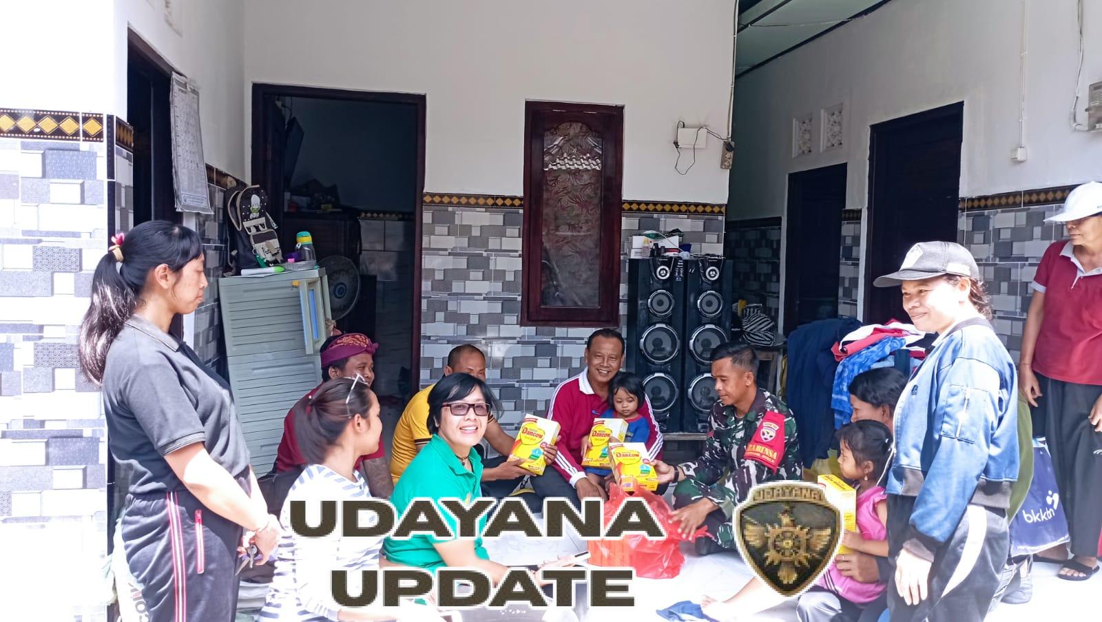 Babinsa Koramil Klungkung Dampingi Kelurahan Salurkan PMT Bagi Anak Stunting
