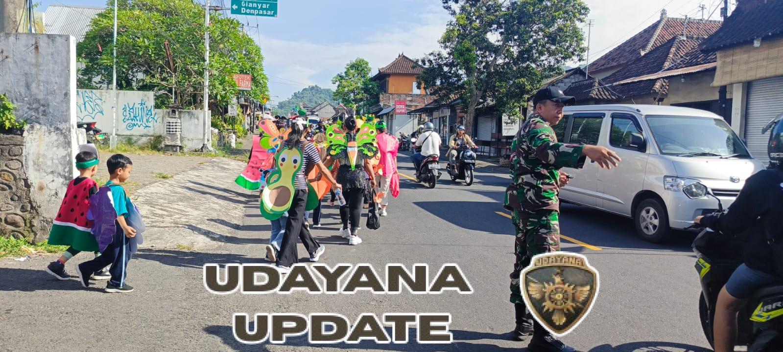 Babinsa Koramil Dawan Dampingi Karnaval TK Negeri Desa Paksebali