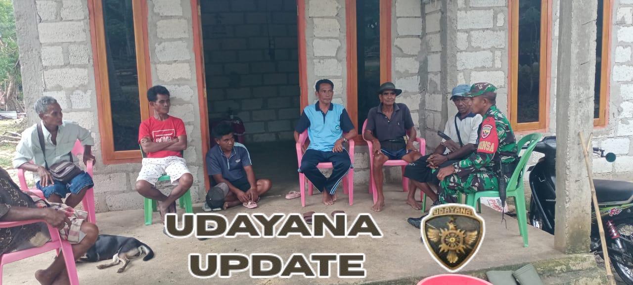 Babinsa Sertu Camilo Desousa Lakukan Monitoring dan Komsos di Desa Matanae