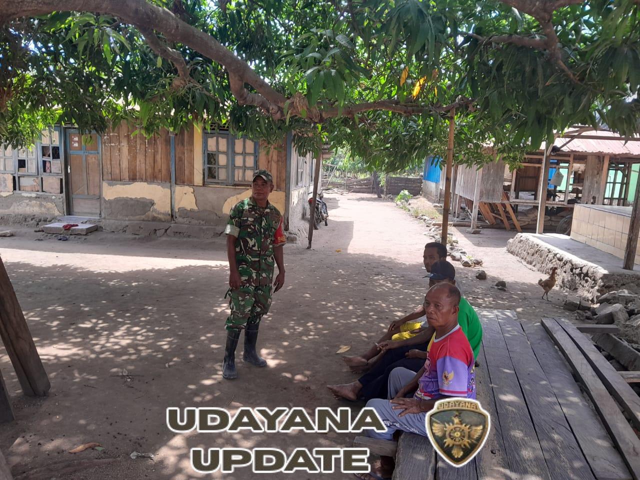 Sertu Dinis Fernandes Hadir di Desa Pise, Jalin Komunikasi dan Sosialisasi dengan Warga