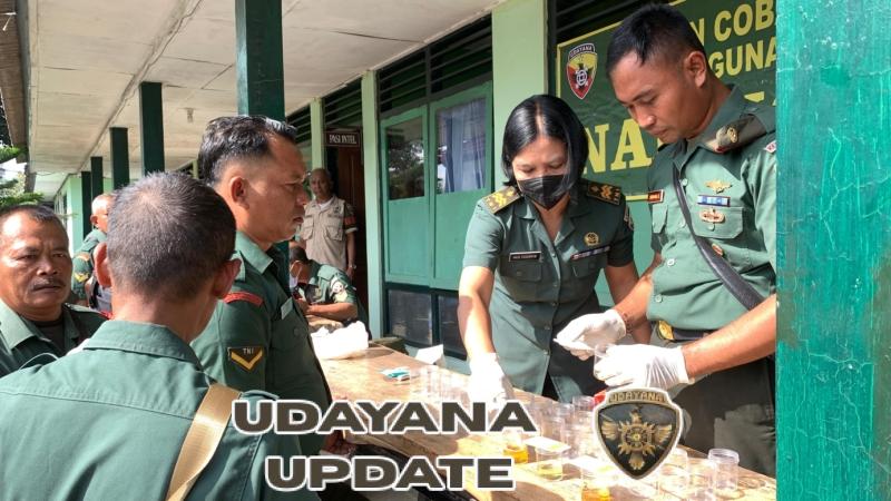Ratusan Prajurit Kodim Jembrana Dites Urine, Bukti Komitmen TNI Perangi Narkoba