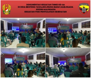 Hari ke-22 TMMD ke-126 Kodim 1625/Ngada, Satgas Gelar Penyuluhan Kesehatan di Desa Benteng Tawa