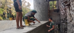 TMMD ke-126 Kodim 1625/Ngada Terus Genjot Pekerjaan Rehab Bendungan Panondiwal, Progres Sudah 84 Persen