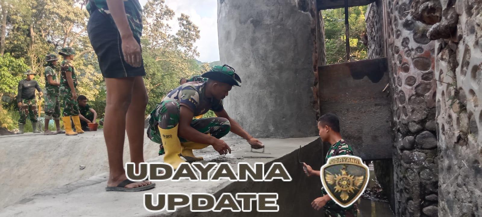 TMMD ke-126 Kodim 1625/Ngada Terus Genjot Pekerjaan Rehab Bendungan Panondiwal, Progres Sudah 84 Persen