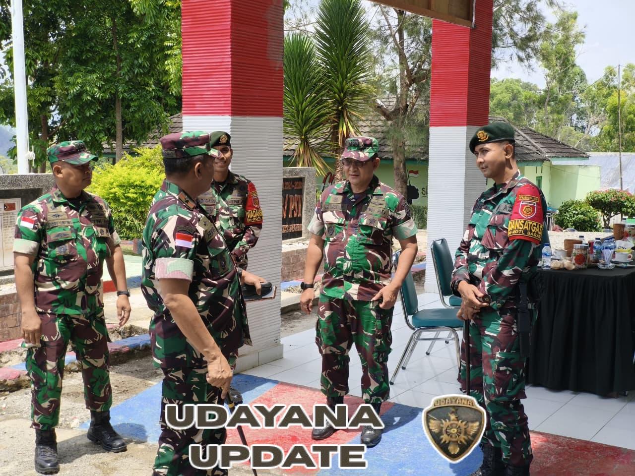 Kunjungan Dankolakops Pamtas RI-RDTL di Jajaran Pos Satgas Pamtas Yonarhanud 2 Kostrad