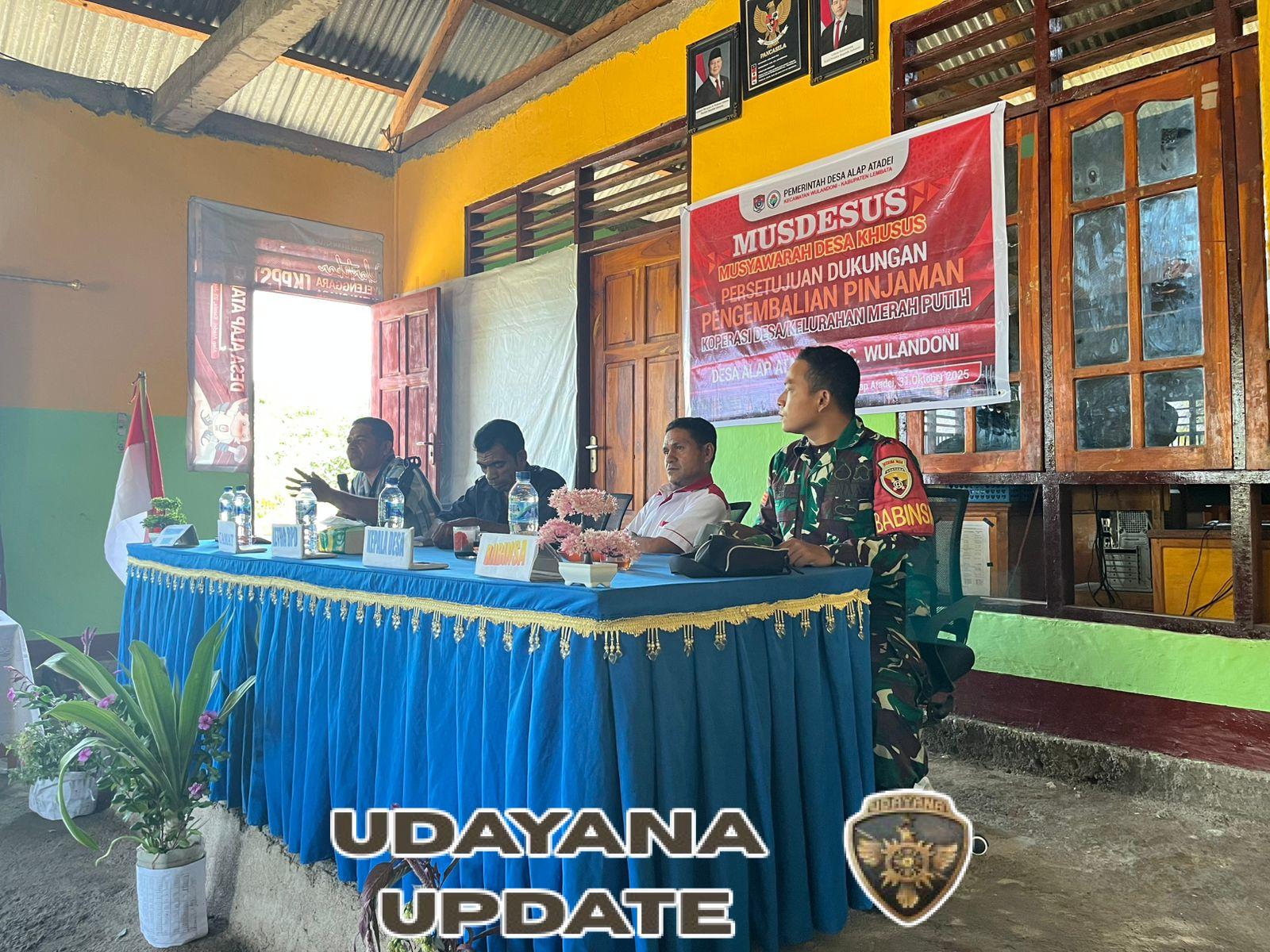 Musdesus di Desa Alap Atadei: Babinsa Tekankan Pentingnya Gotong Royong dan Keterbukaan dalam Pengelolaan Koperasi