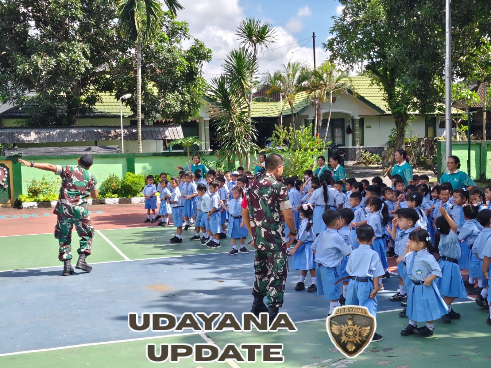 Ratusan Anak TK Santo Yusuf Kunjungi Makodim Klungkung