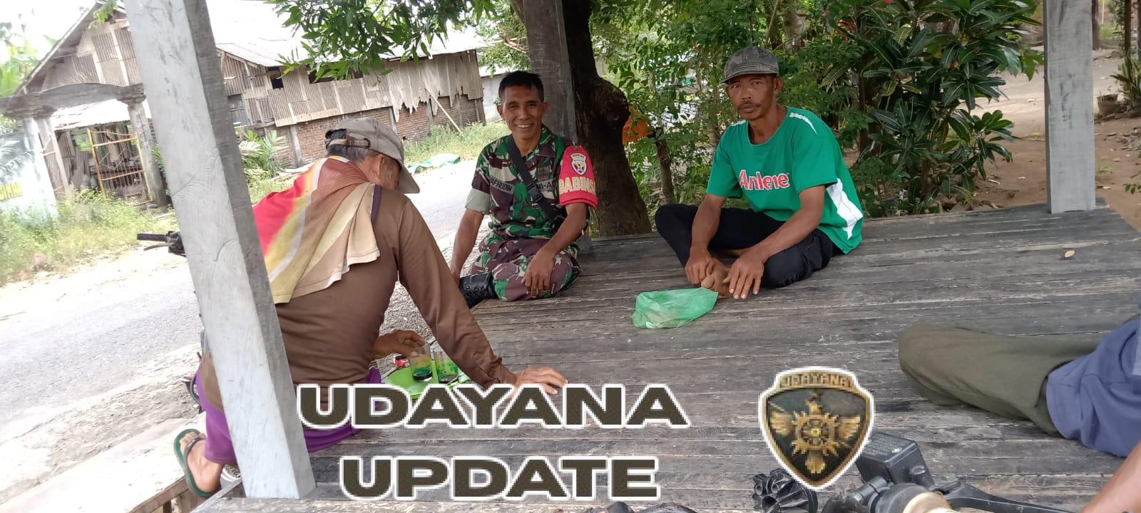 Sertu Syafarudin Lakukan Komsos Bersama Warga Dusun Kaliaga 2